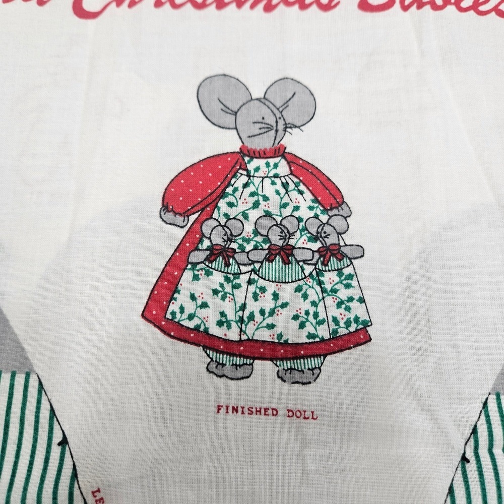 Fabric Traditions Mama Mouse Christmas Babies Sewing Craft Panel 1991‎ Vintage
